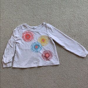 Peek Long Sleeve Tee with Colorful Floral Design